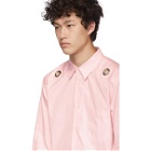 Comme des Garcons Homme Deux Pink Eyelet Shirt