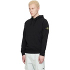 Stone Island Black 6100062 Organic Cotton Fleece Hoodie