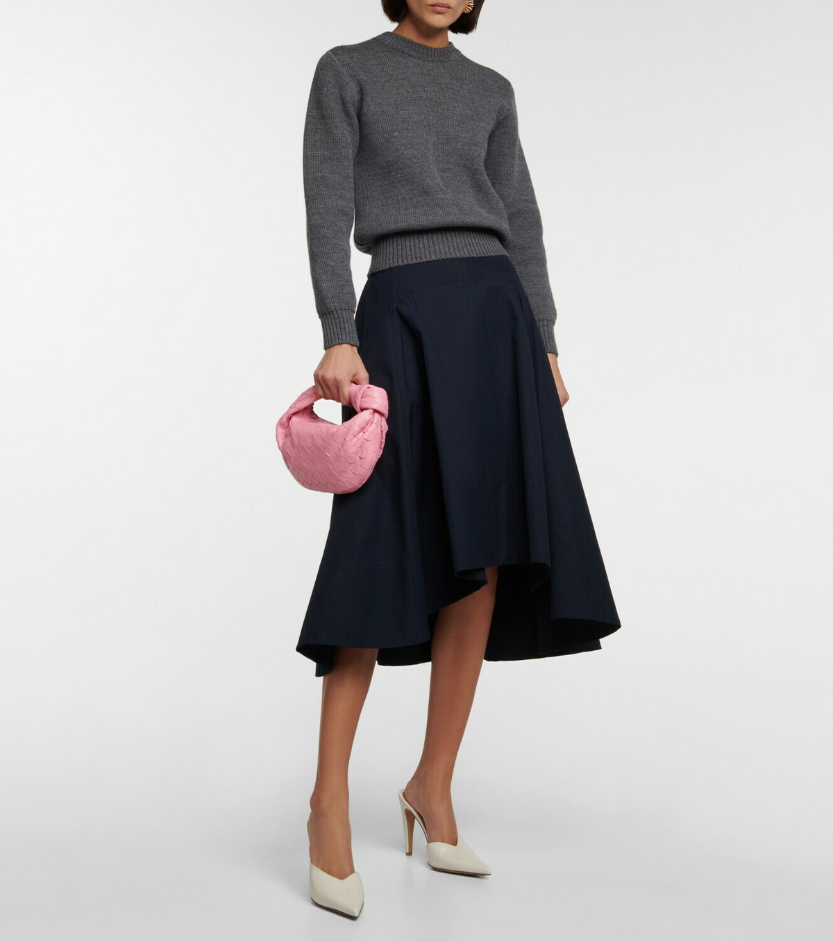 【送料&関税込】Bottega Veneta Punta Heeled Mules Bottega Veneta Women's' Punta High Heel Mules in Silver | LN-CC®