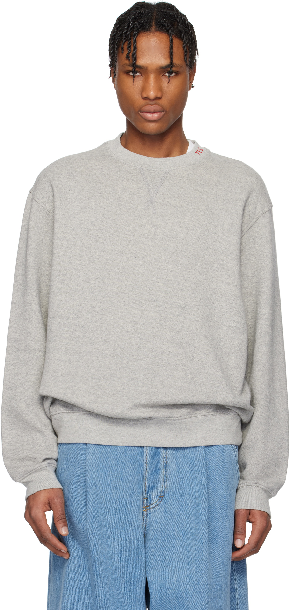 The Elder Statesman Gray Daily Crew Sweatshirt
