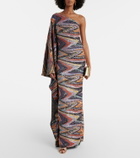 Taller Marmo Jasmine sequined draped gown