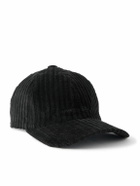 Massimo Alba - Chance Logo-Embroidered Cotton-Blend Corduroy Baseball Cap - Black