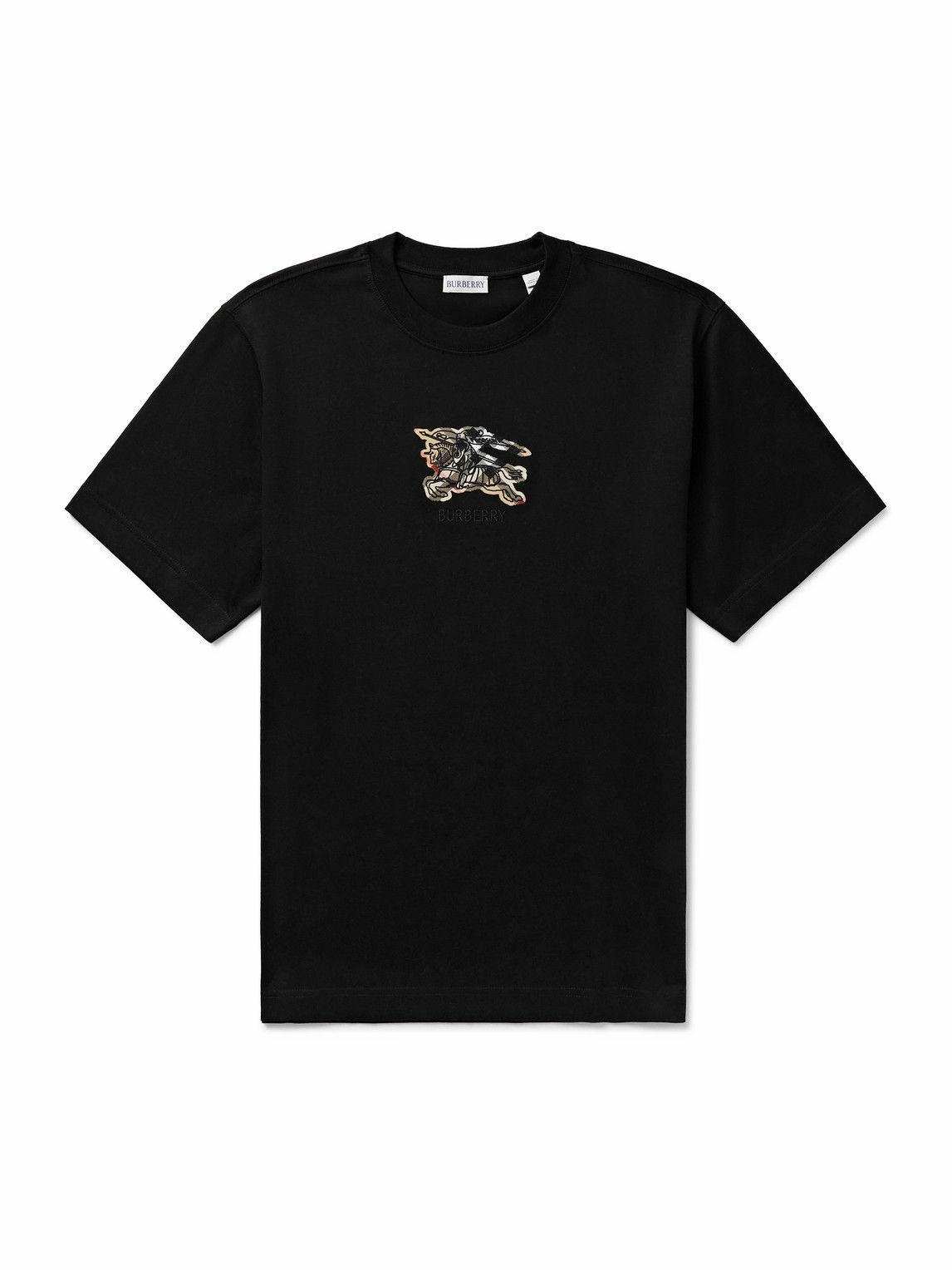 BURBERRY ブラック Tシャツ BURBERRY バーバリー ロゴ ブラック Tシャツ メンズ 半袖 服