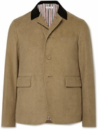 Thom Browne - Unstructured Wool-Trimmed Cotton-Corduroy Blazer - Neutrals