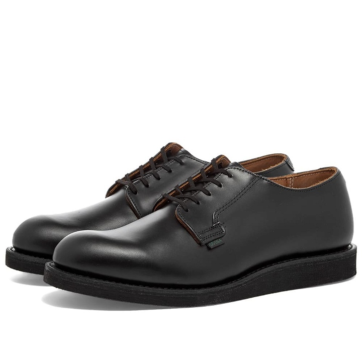 Photo: Red Wing Men's 101 Heritage Work Postman Oxford in Black Chaparral