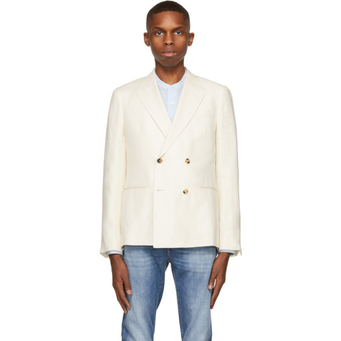 Z Zegna Off-White Linen and Wool Blazer Z Zegna