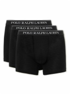 Polo Ralph Lauren - Three-Packs Stretch-Cotton Boxer Briefs - Black