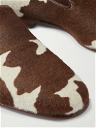 Manolo Blahnik - Mario Cow-Print Calf Hair Loafers - Brown
