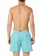 MC2 Saint Barth Man Lightweight Fabric Swim-shorts Lighting Micro Fantasy With Tie Print