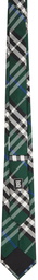 Burberry Green Silk Check Modern Cut Tie