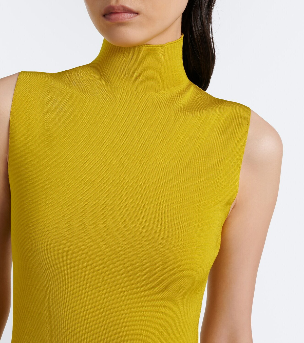 Alaïa Pleated knitted maxi dress