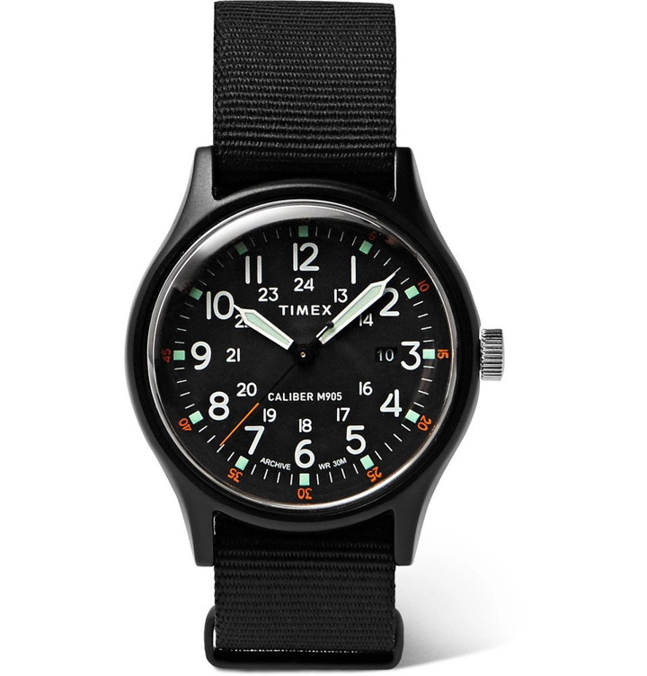 Photo: Timex - MK1 Camper Aluminium and Grosgrain Watch - Black