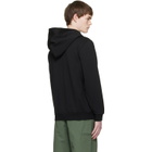 Moncler Black Logo Cotton Fleece Zip-Up Hoodie