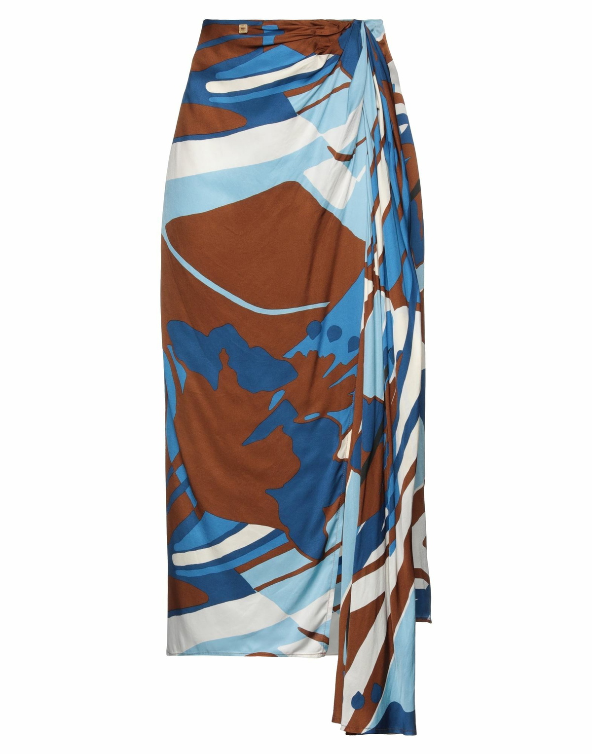 Manila Grace Womens Midi skirt in Brown