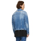 Balmain Blue Denim Logo Jacket