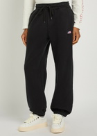 Cole Buxton Embroidered Cotton Sweatpants Black