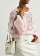 Loewe Pebble Mini Leather Bucket bag - White - One Size