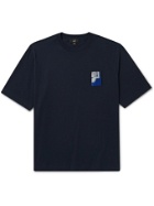 DUNHILL - Logo-Appliquéd Cotton-Jersey T-Shirt - Blue