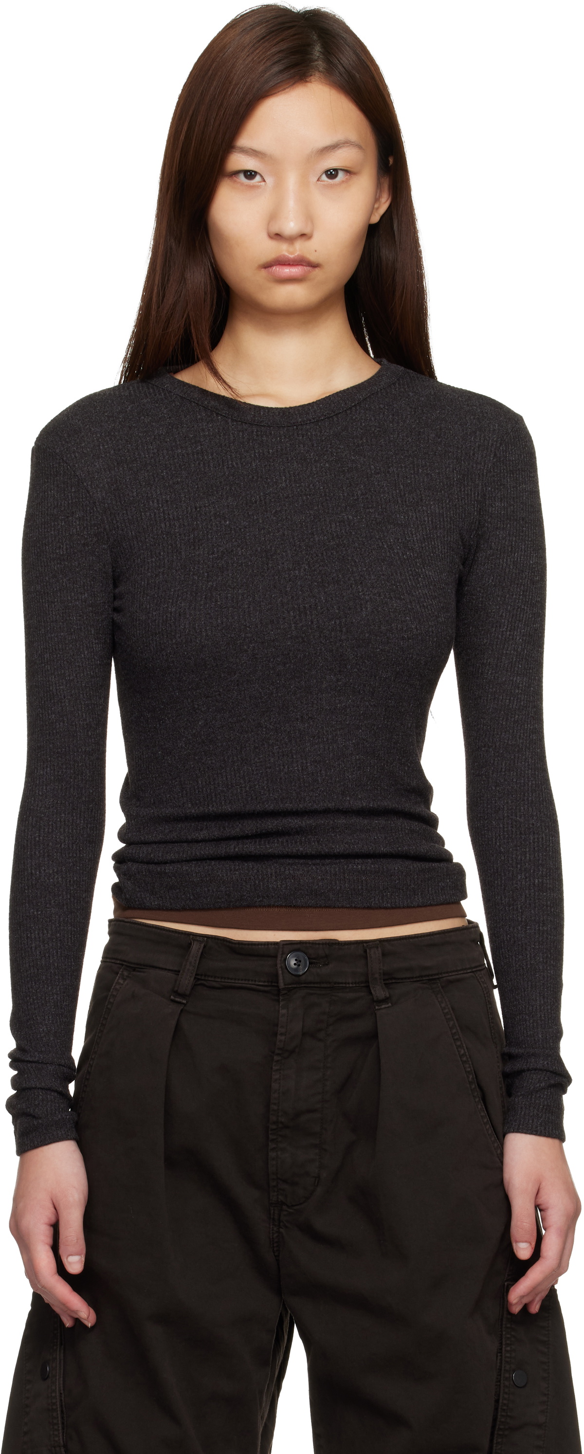 Citizens of Humanity Brown Bina Crewneck T-shirt