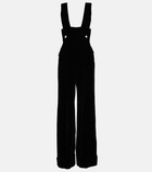 Gucci - Silk-blend velvet overalls