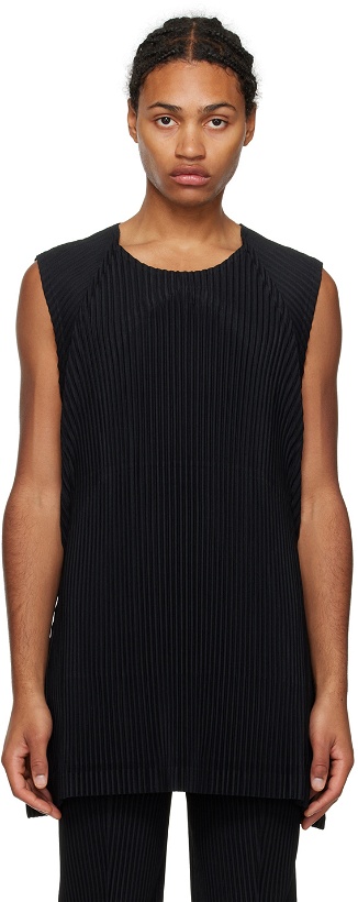 Photo: HOMME PLISSÉ ISSEY MIYAKE Black Monthly Color October Tank Top