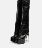 Rick Owens Leather over-the-knee boots