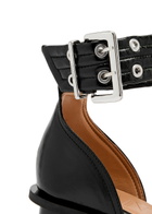 Ganni Buckle 50 Faux Patent Leather Pumps