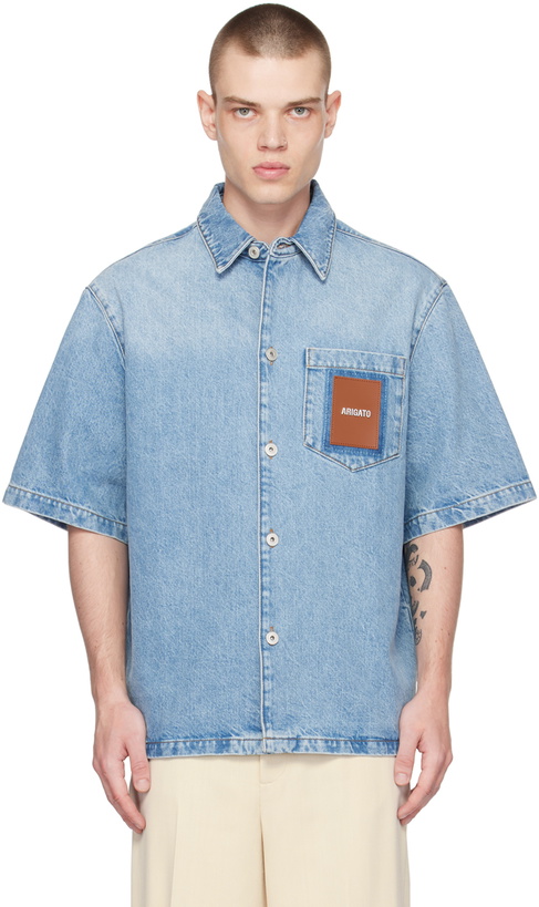 Photo: Axel Arigato Blue Strike Denim Shirt