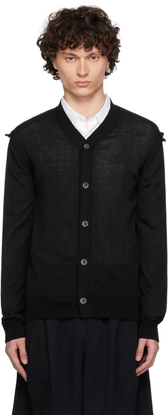 Photo: Comme des Garçons Homme Deux Black Acrylic & Wool Cardigan