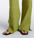 Asceno Loreto checked cotton wide-leg pants