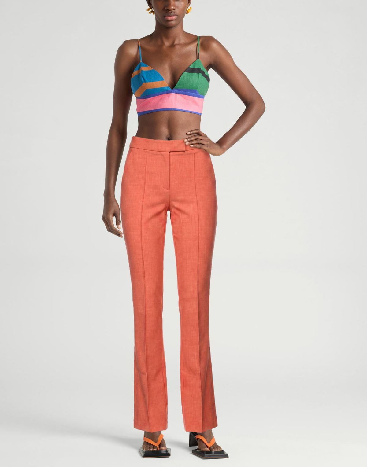 Chiara Boni La Petite Robe Womens Pants in Orange