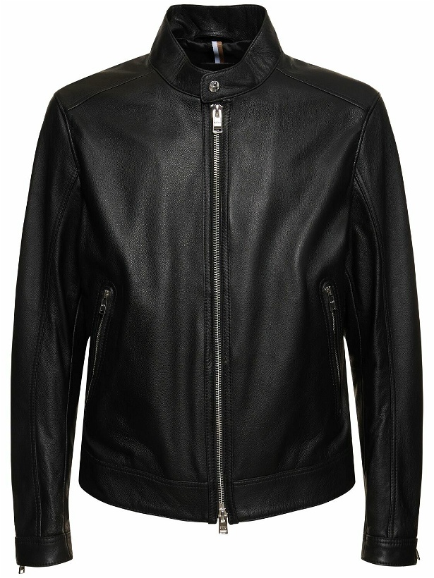 Photo: BOSS - Mansell Zip-up Leather Jacket
