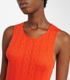 Loewe Paula's Ibiza pointelle cotton jersey maxi dress