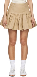 GANNI Beige Cotton Miniskirt