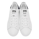 adidas Originals White and Navy Stan Smith Sneakers