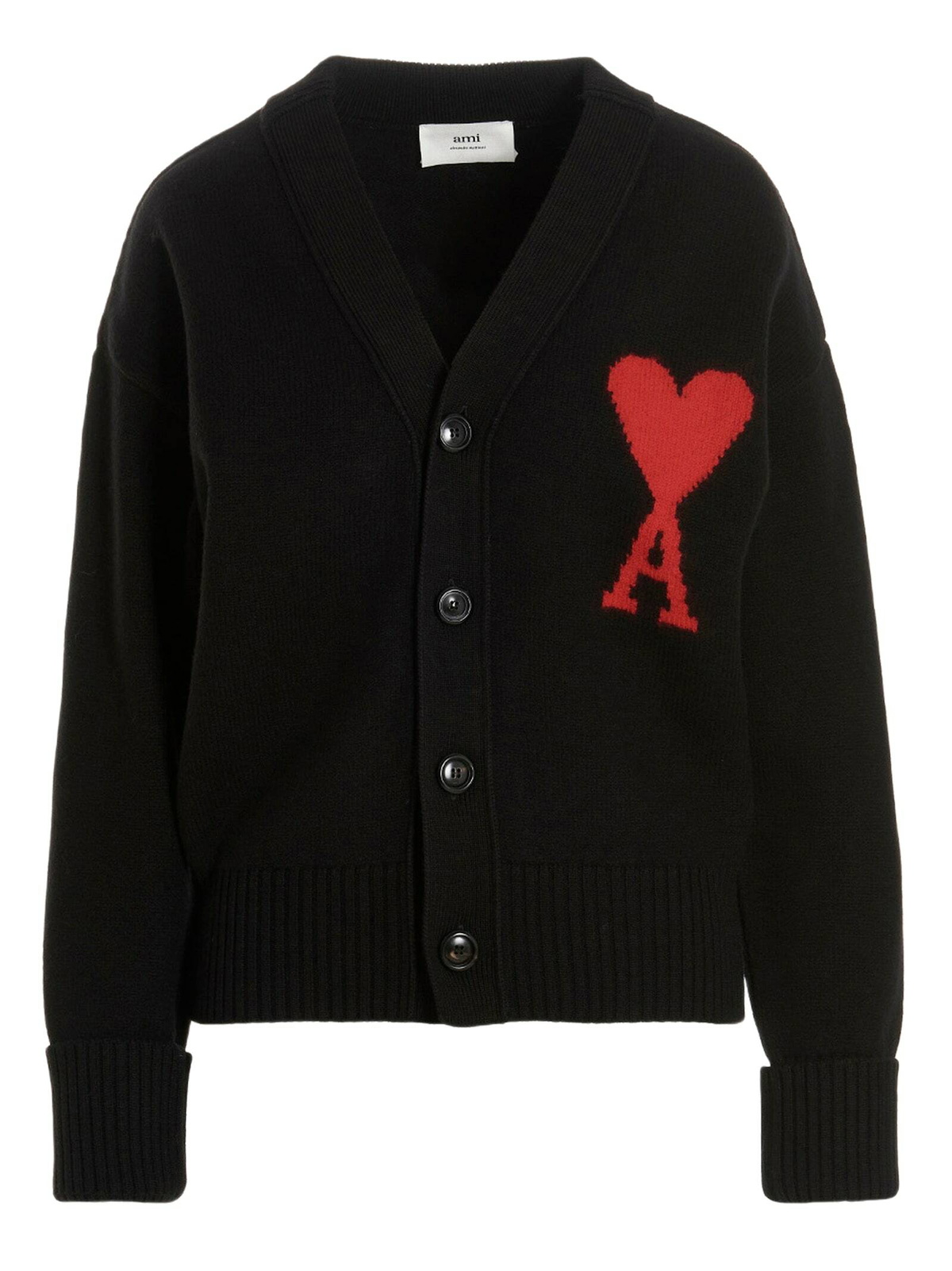 【送料&関税込】Ami Alexandre Mattiussi ami Cardigan AMI Paris // Navy & Red Knit Heart Cardigan – VSP Consignment