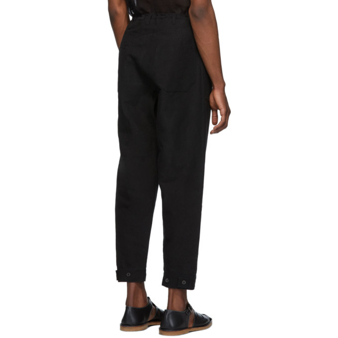 Jan-Jan Van Essche Black Bamboo Trousers Jan-Jan Van Essche