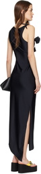 Coperni Black Flower Maxi Dress