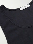 Mr P. - Ribbed Stretch-Organic Cotton-Jersey Tank Top - Gray