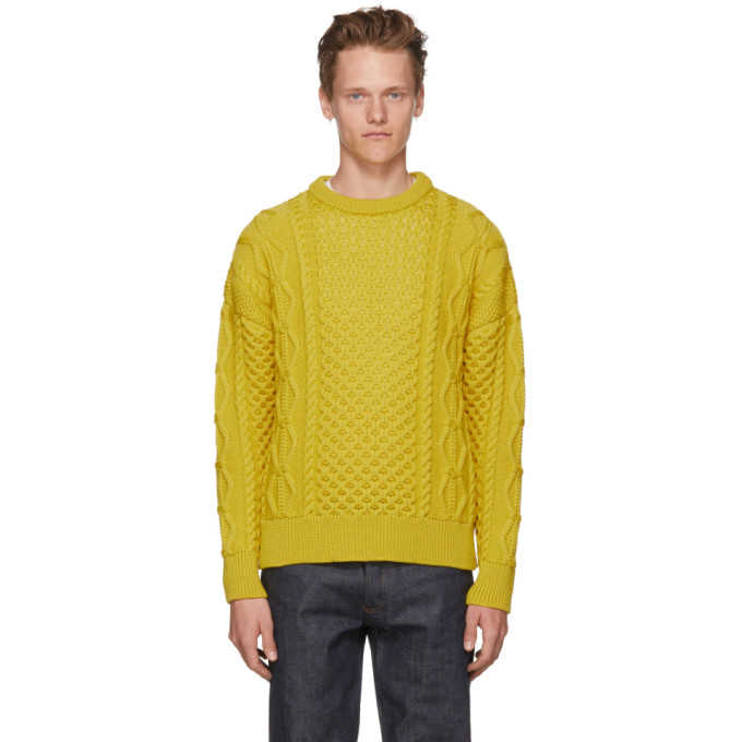 Photo: AMI Alexandre Mattiussi Yellow Irish Crewneck Sweater