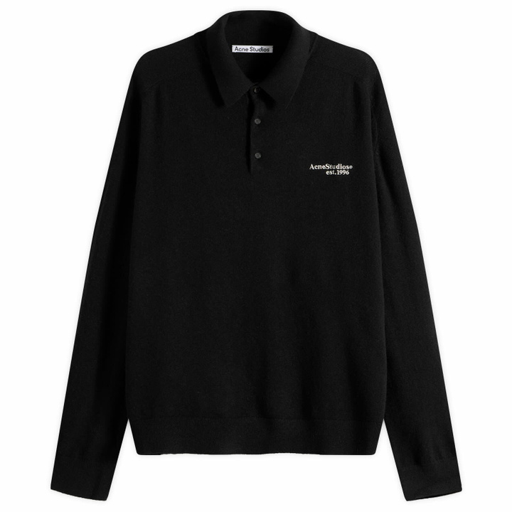 Photo: Acne Studios Men's Kluxey Light Richard Yak Polo Jumper in Black