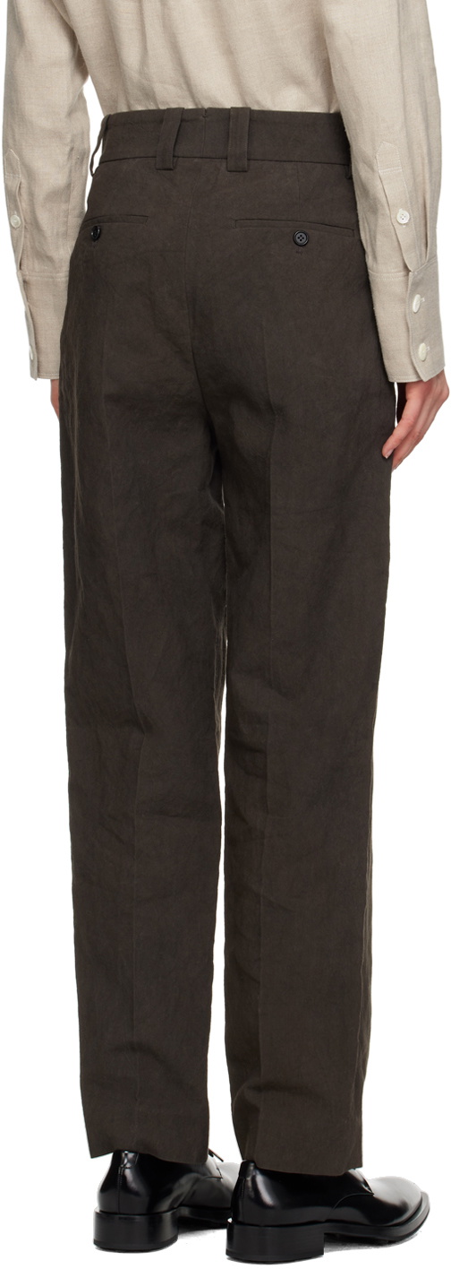 UMBER POSTPAST Brown Garment-Dyed Trousers