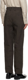 UMBER POSTPAST Brown Garment-Dyed Trousers