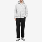 Sporty & Rich Men's Connecticut Crest Zip Hoodie in Heather Grey/Navy