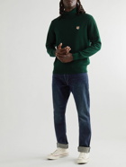 Maison Kitsuné - Logo-Appliquéd Wool Rollneck Sweater - Green