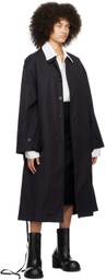 Subtle Le Nguyen Black Spread Collar Coat