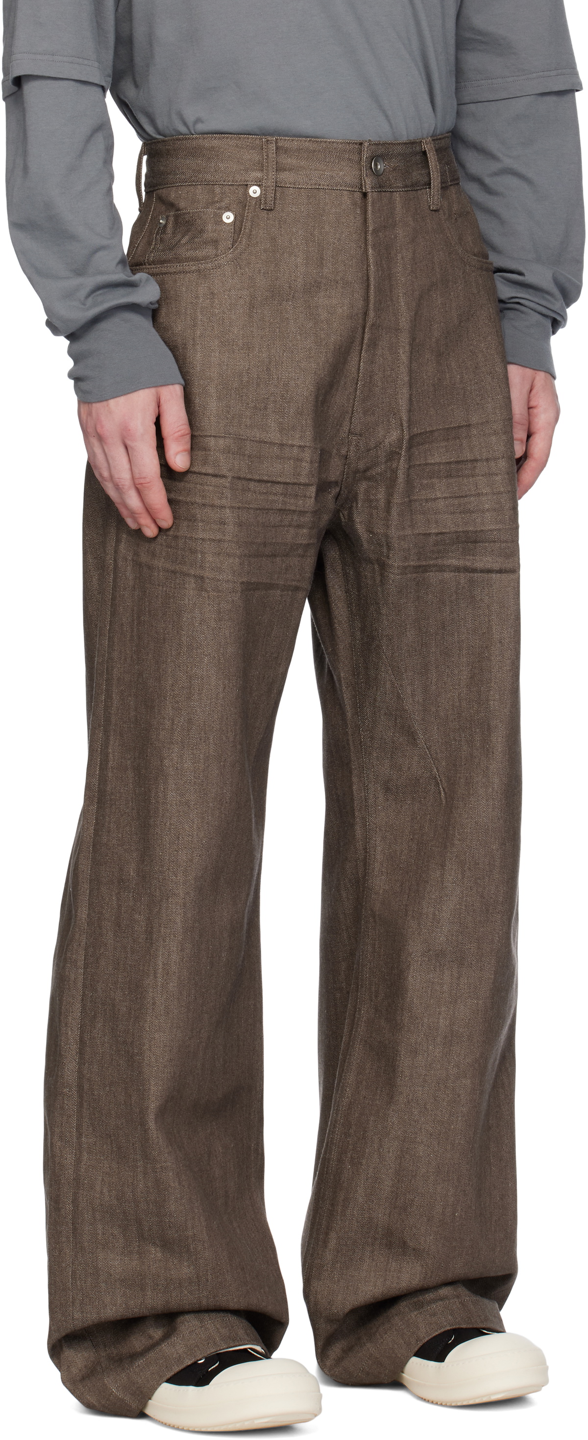 Rick Owens DRKSHDW Brown Porterville Geth Jeans Rick Owens Drkshdw