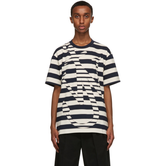 Photo: JW Anderson Navy and Off-White Oversize Anchor T-Shirt