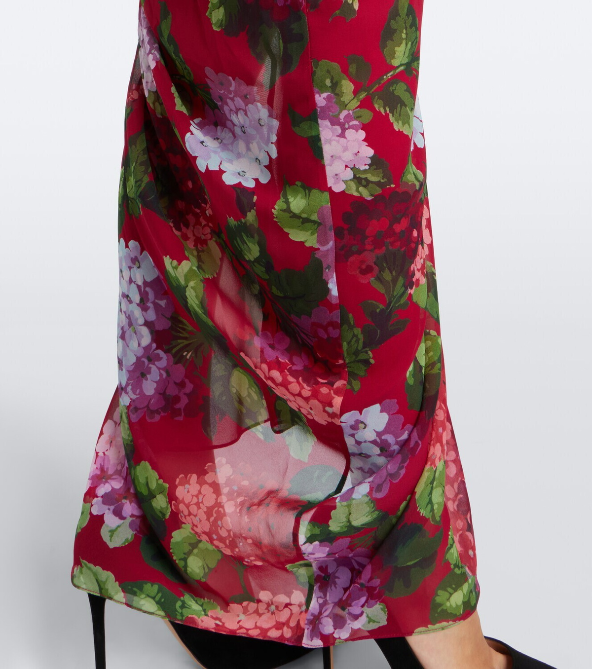 Carolina Herrera Floral silk chiffon bustier dress