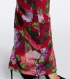 Carolina Herrera Floral silk chiffon bustier dress